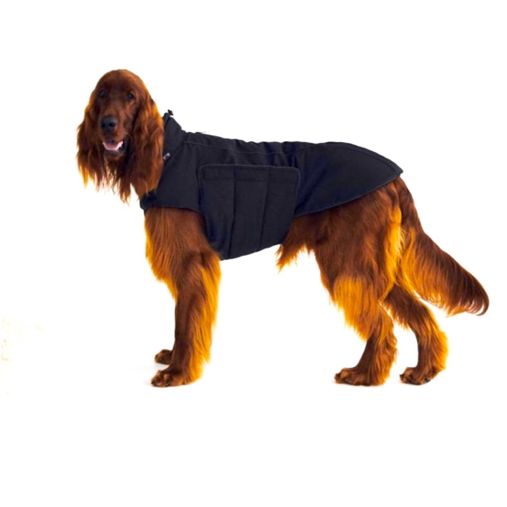 Zara Quilted Dog Coat Black large
